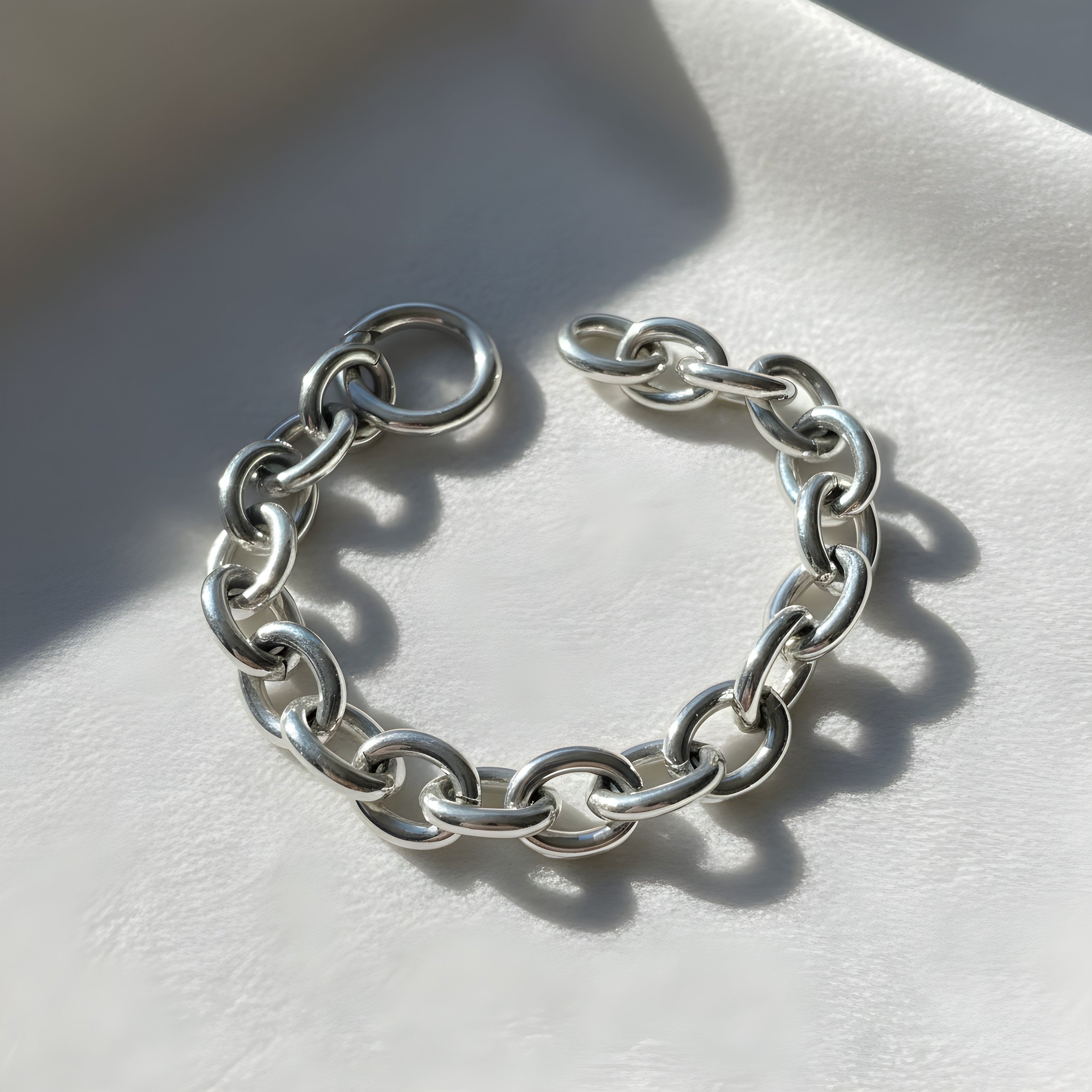 Silver chain bracelet